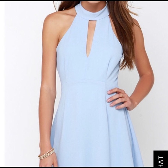 Lulu’s Periwinkle Skater Dress - Picture 3 of 8